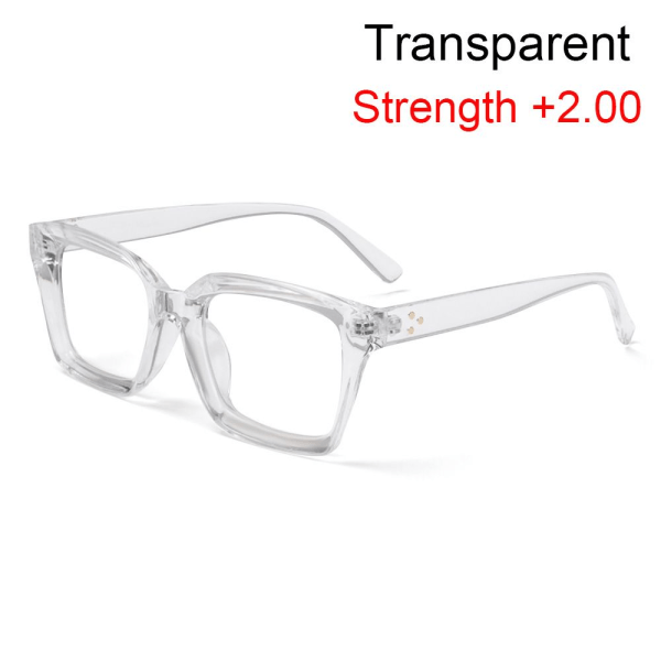 Lesebriller Presbyopi Briller TRANSPARENT STYRKE transparent Strength +2.00-Strength +2.00