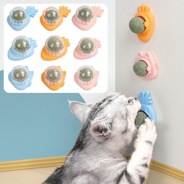 2STK Catnip Balls Cat Mint BLÅ GULEROD GULEROD Blue Carrot-Carrot