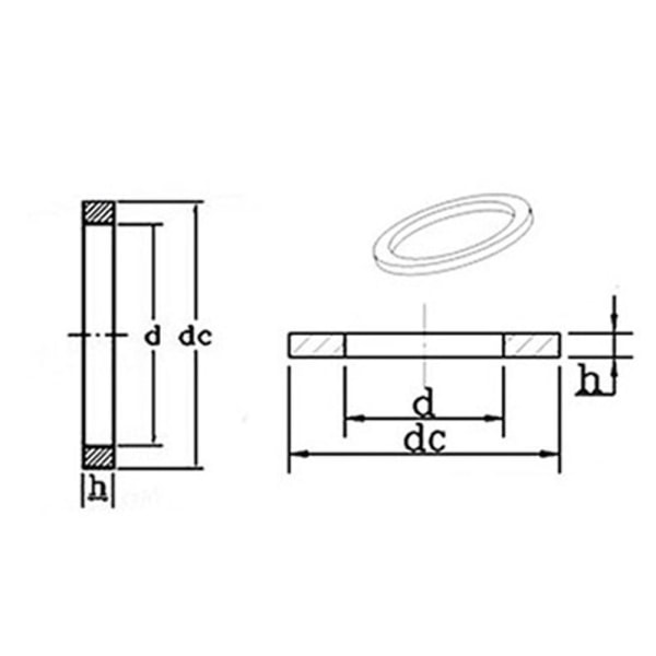 50 stk/100 stk kobberskive flad ringpakning 100 stk. M5X9X1MM 100Pcs M5x9x1mm