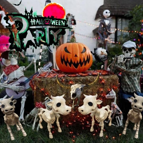 Halloween Ko Skelet Ko Kranium Prop LPLASTIC PLASTIC LPlastic