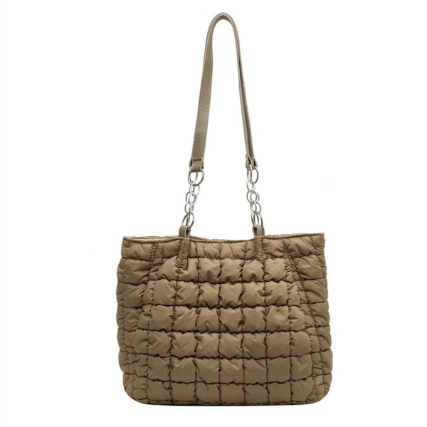 Axelväskor Quiltad tygväska KHAKI khaki