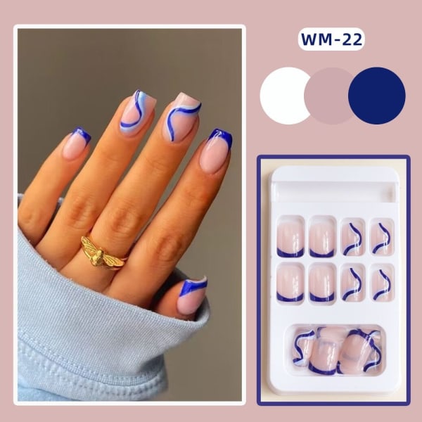 24 stk. False Nails Short Square WM-22 WM-22 WM-22