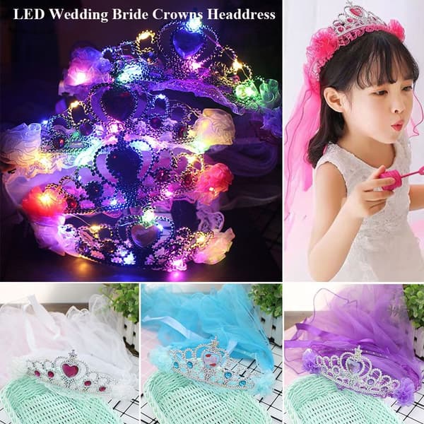 Glødende Rhinestone Hodeplagg Crystal Pearl Hodeplagg ROSA Pink