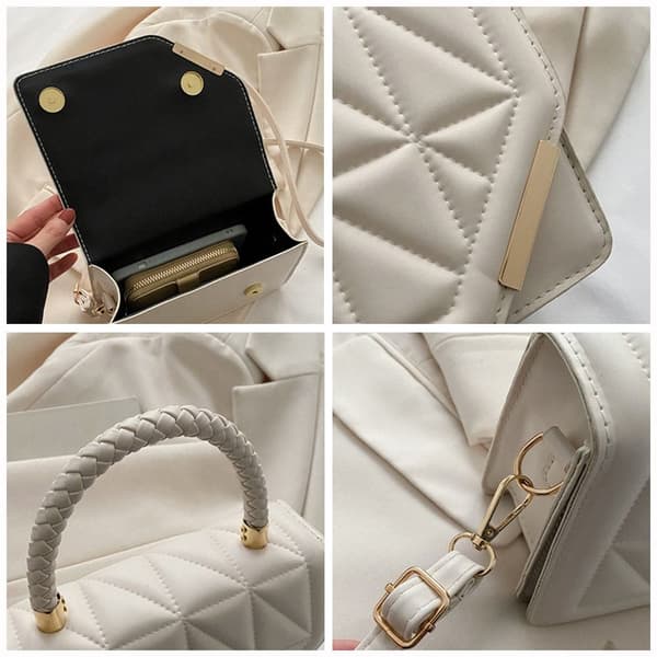 Messenger Axelväska Crossbody Väskor VIT white