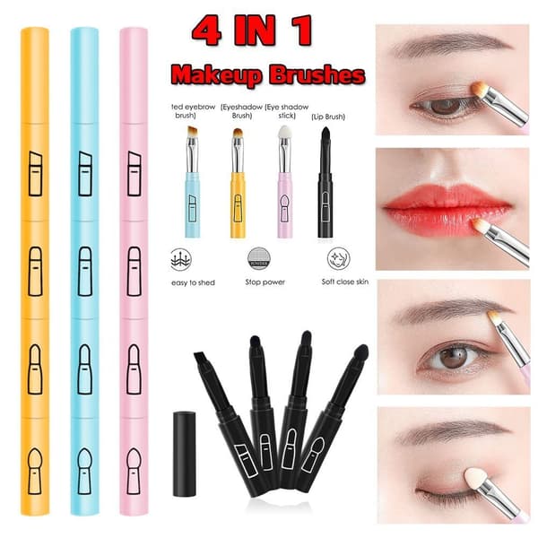 3 STK Makeup Brush Makeup Gadget SORT Black
