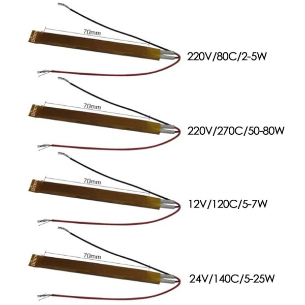 Celsius PTC-lämmittimet Lämmityselementti 220V/270C/50-80W 220V/270C/50-80W