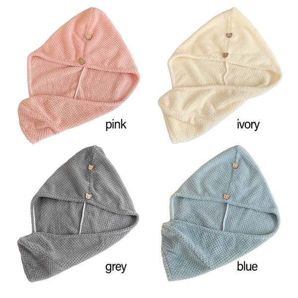Snabbtorkande cap Microfiber Hårhandduk BLÅ blue