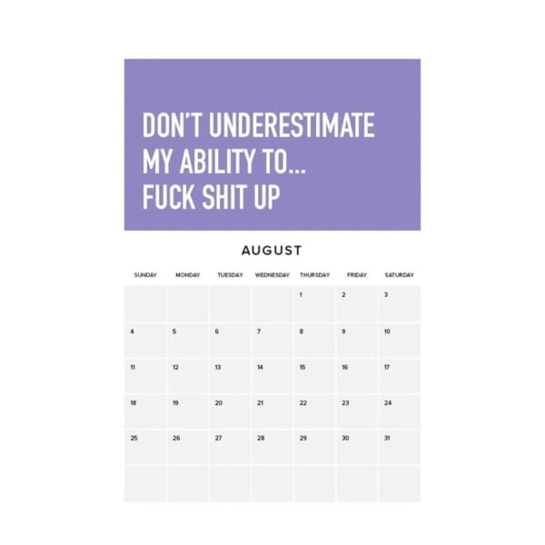 Adulting is Hard 2024 Kalender Funny Monthly Calendar Wall