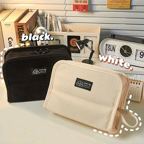 Penalhus Big Pen Bag HVID white