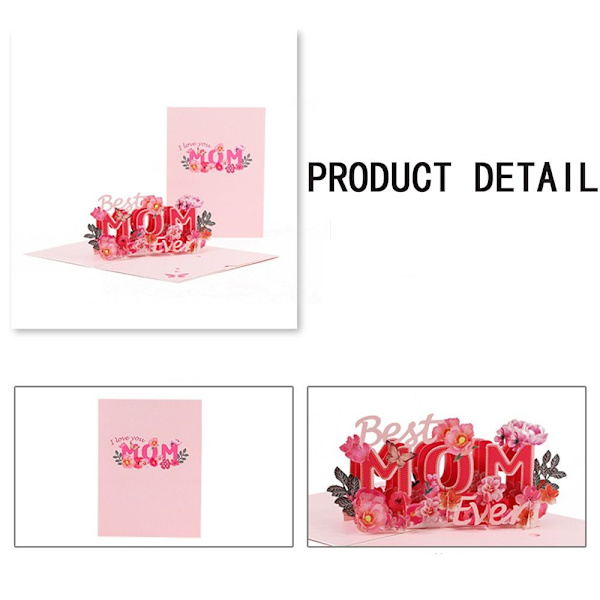 Pop Up gratulasjonskort 3D gratulasjonskort E E E