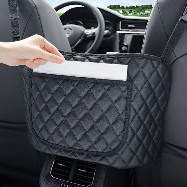 Bil Handväska Hållare Säte Mellanlåda MED EXTERIÖR FICKA MED With Exterior Pocket