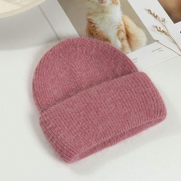 Kvinder Vinterhatte Bløde Beanies Cap LYS RØD LIGHT RED