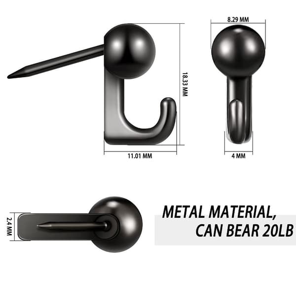 50 stycken Push Pin Hangers Väggkrokar