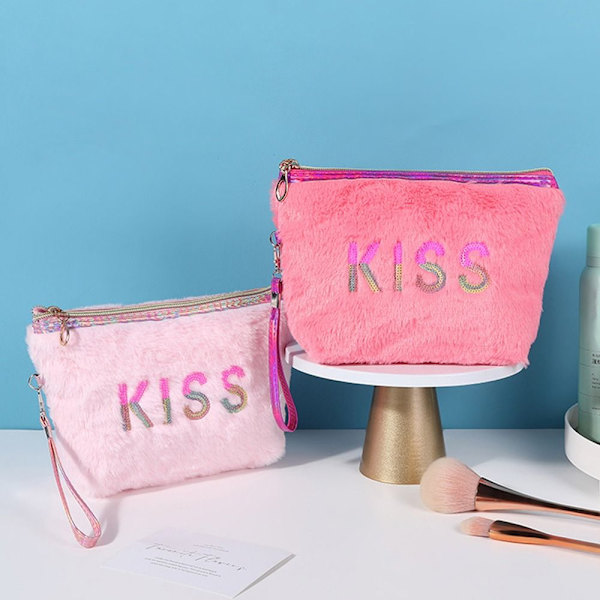 Makaron kosmetisk väska Sminkpåse ROSA pink