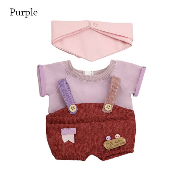 1 Set 20cm Nukke Vaatteet Nukke T-paita Haalarit VILLA Purple