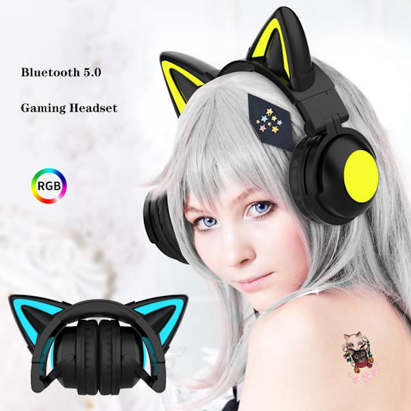 Trådløse headsets Musik Bluetooth SORT black
