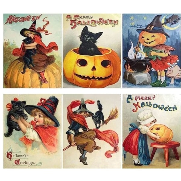 Halloween Postikortit Vintage Pumpkin Kirjoituskortit Pumpkin