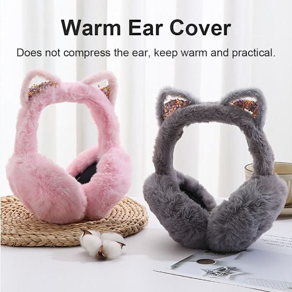 Korvanlämmitin Taitettava cover KISSA KORVAT-MUSTA KISSA KORVAT-MUSTA Cat Ears-Black