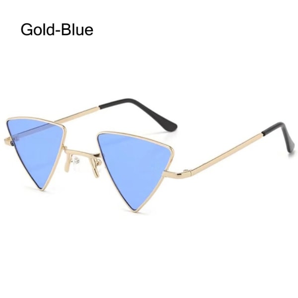 Små Hippie Solglasögon Solglasögon för Dam & Herr GULD-BLÅ Gold-Blue
