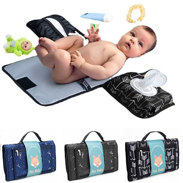 Skötväska för baby Skötmatta MÖRKBLÅ STJÄRNAN MÖRKBLÅ Dark Blue Star