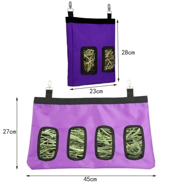 Hay Grass Oppbevaringspose Hengepose Matingsdispenser ORANSJE 2 Orange 2 Holes-2 Holes