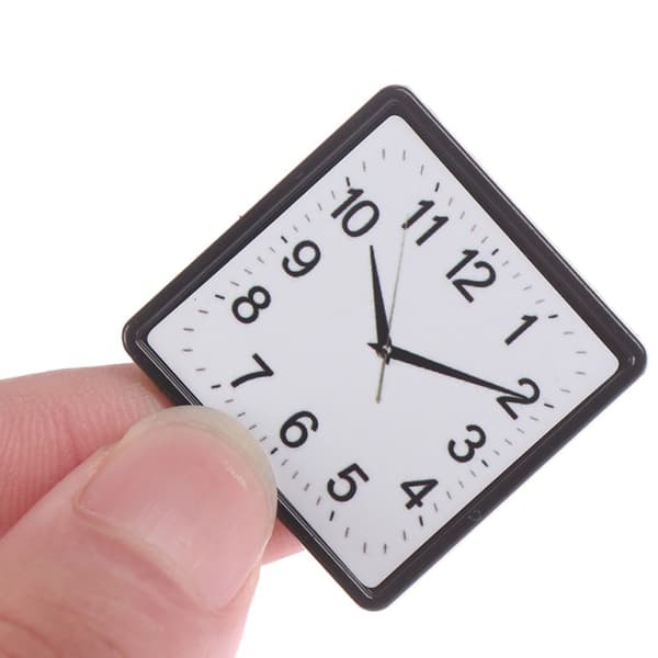 1:12 Dockhus Väggklocka Miniatyr Väggklocka SVART Black