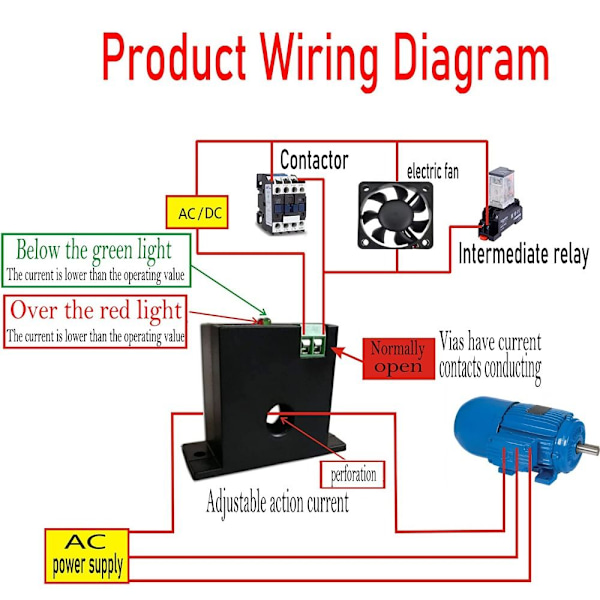 AC Strøm Sensing Switch Strøm Sensing Relæ Strømsensor