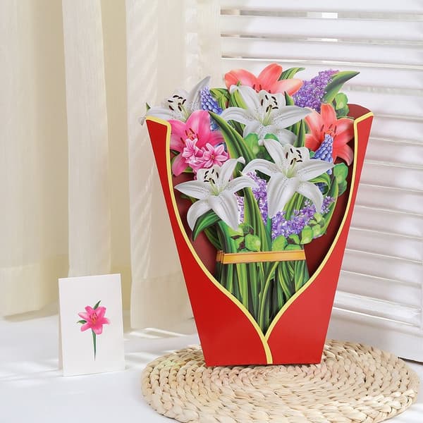 3D pop-up bukett papirblomster 2 2 2