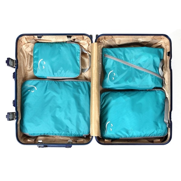 4 stk Kuffert Pakkesæt Kompressionsopbevaringsposer ROYAL BLUE royal blue