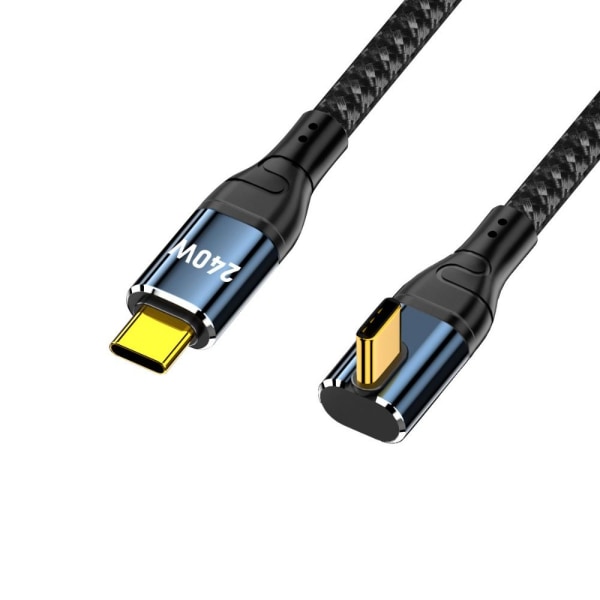 USB-C til Type C-kabel Datalinje MIDDLE BEND 3M MIDDELBØJ 3M Middle Bend 3m