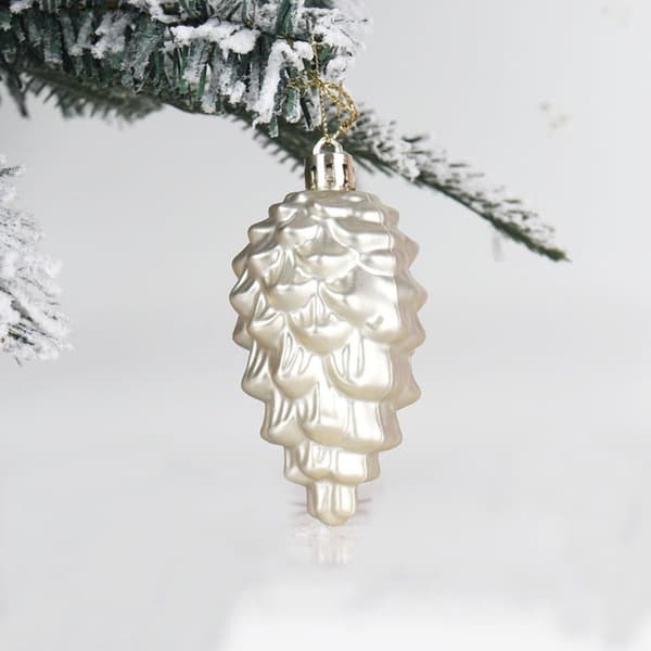 8 Stk Jule Hængende Vedhæng Julepynt GRÅ grey