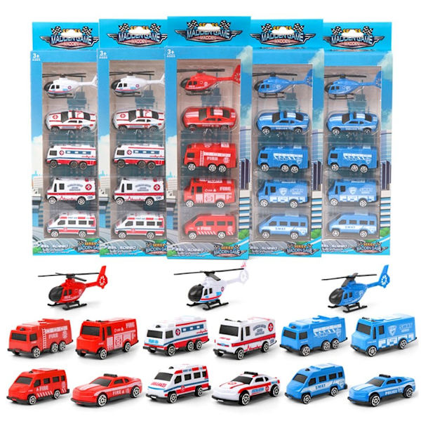 5kpl/ set Mini Inertiaautoleluauto Malli 5kpl/ SET FIRE ENGINE 5pcs/set fire engine