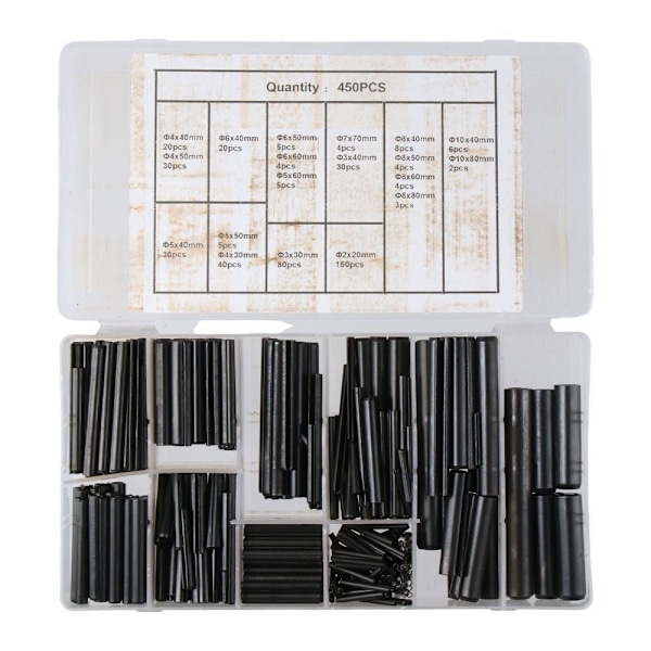 450 kpl Roll Pin Set Split Expansion Pin Uralliset jousitapit