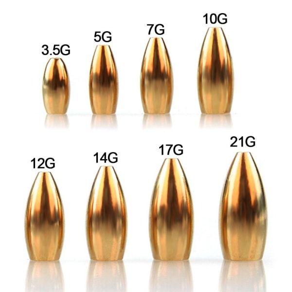 5 stk/parti Kobber Fiskebly fald Messing 5G 5G 5g