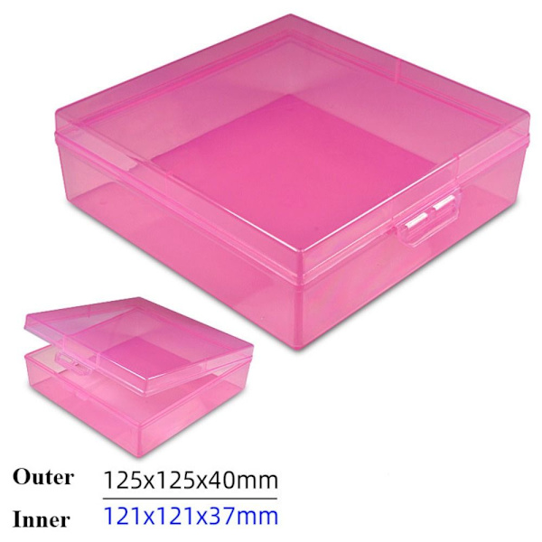 Förvaringslåda Smycken Pärlor Behållare ROSA 100X100X35MM Pink 100x100x35mm