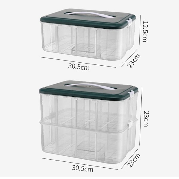 Legetøj Opbevaringsboks Diverse Container GRØN 1 LAG 1 LAG Green 1 layer-1 layer