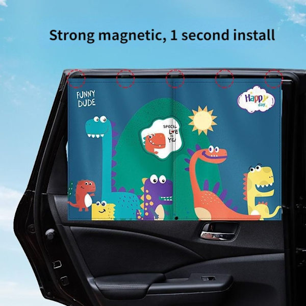 Magneettinen auton aurinkoverho Verho Side 3-TAKKA-ISTUIN 3-TAKAKÄYTTÖ 3-back seat