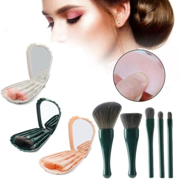 Shell Makeup Brushes Makeup Powder Brush GRÖN Green