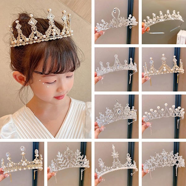 Princess Crown Tiaras -pääpanta STYLE 1 STYLE 1 Style 1