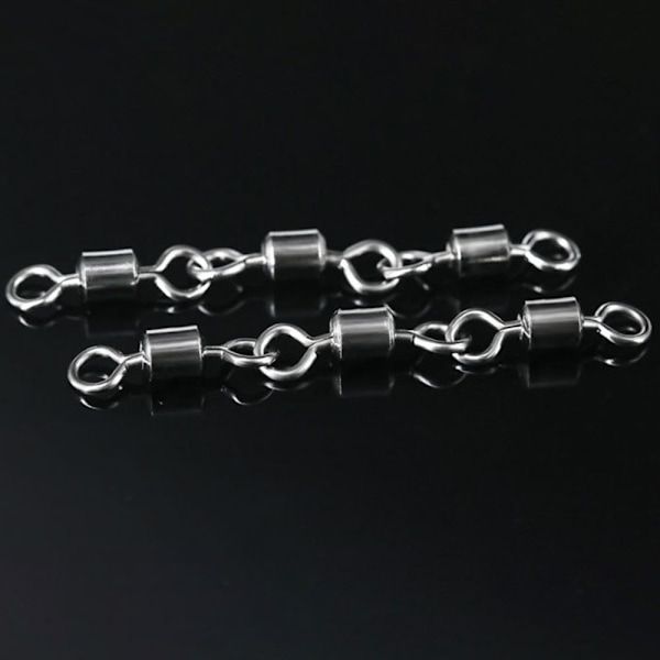 20 st Fishing Snap Connector med Pin Rolling Swivel 3 3 3