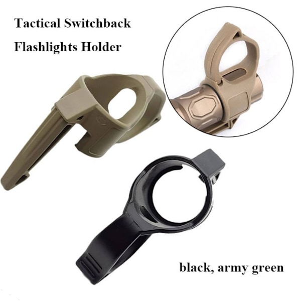 Finger Ring Lommelygter Holder SORT Black