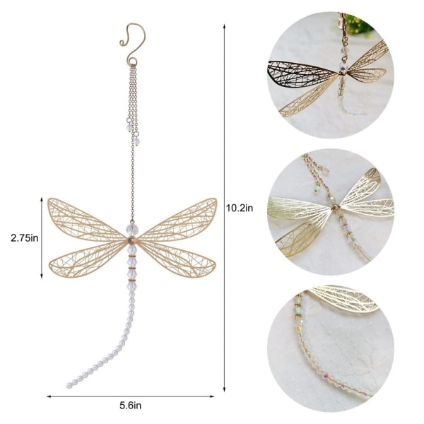 Dragonfly Pendant Sun Catcher DRIP GLUE STYLE DRIP GLUE STYLE Drip Glue Style