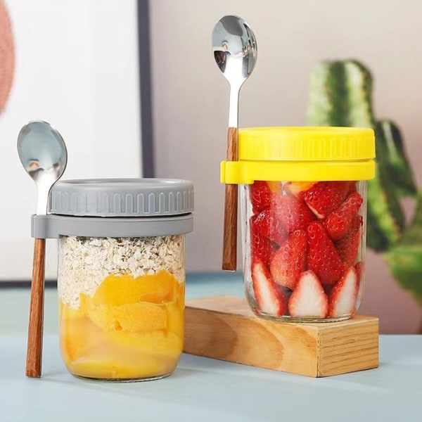 Mjölk Frukost Glas Graduated Burk BLÅ 600ML 600ML blue 600ml-600ml