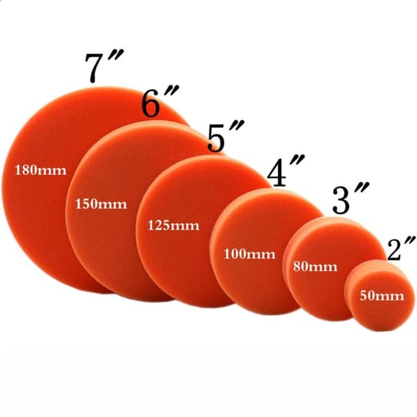 6 stk poleringspute bil poleringssvamp 2INCHFLAT TYPE FLAT TYPE 2inchFlat type