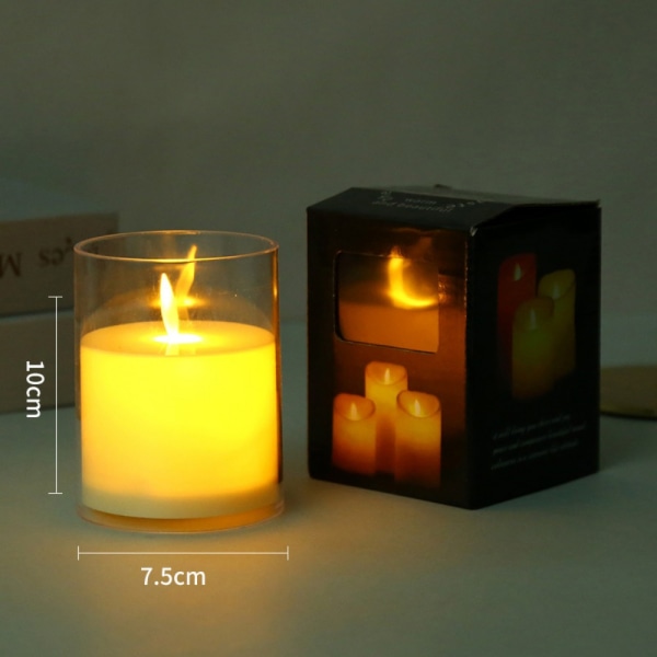 Elektroniske flammeløse stearinlys Flimrende stearinlys 7,5*10 cm 7,5*10 cm 7.5*10cm