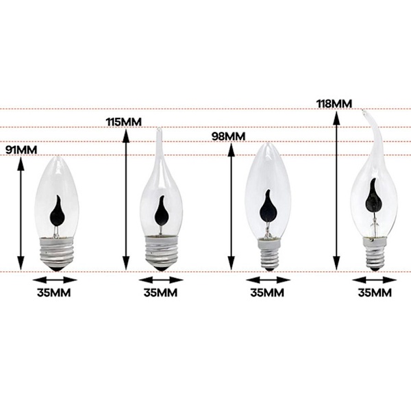 Ildbelysning Pære Stearinlys Pære SPIKE-E14 SPIKE-E14 spike-E14