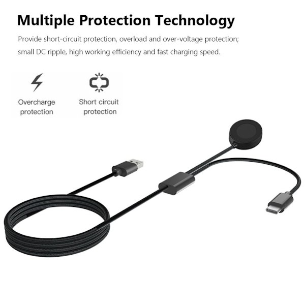 PD Lader USB-kabel Nylonflettet ladeledning