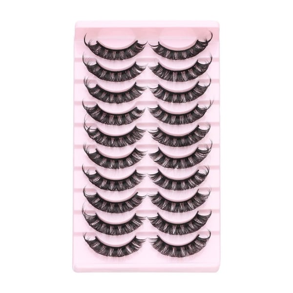10 Par 3D Mink DD Curl Ryska Falska Fransar