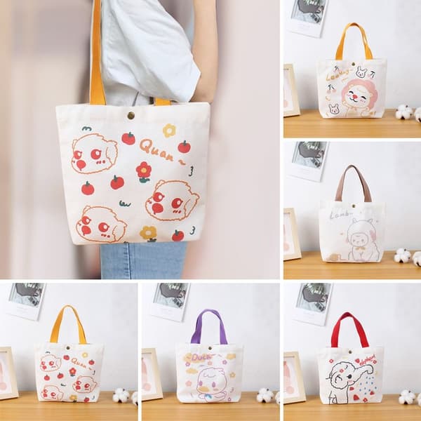 Canvas tygväska Girl Handbag E E E
