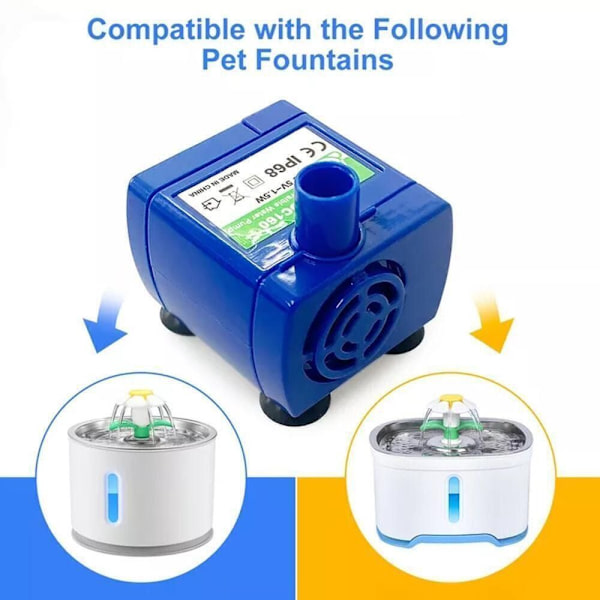 Vattenpump ersättningspump DUBBEL FÄRG LED LJUS DUBBEL FÄRG LED Dual color LED light